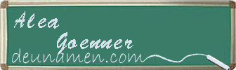 Alea Goenner Visitenkarte